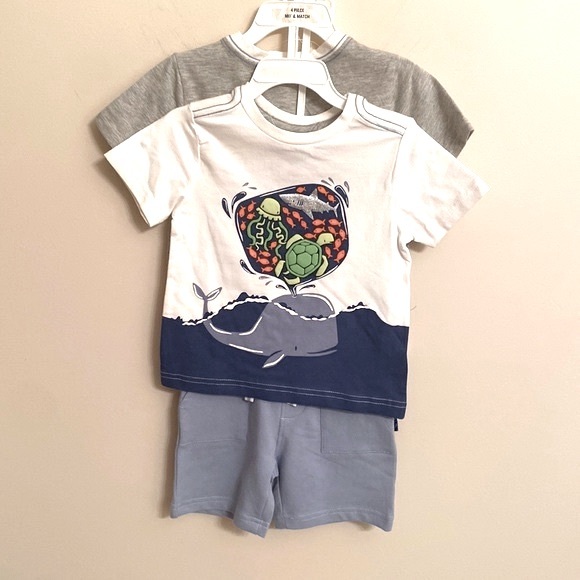 TOMMY BAHAMA Kids Boys 4 Piece Mix & Match 2 Shirts & 2 Shorts Sz 18 Months NEW - Picture 2 of 6